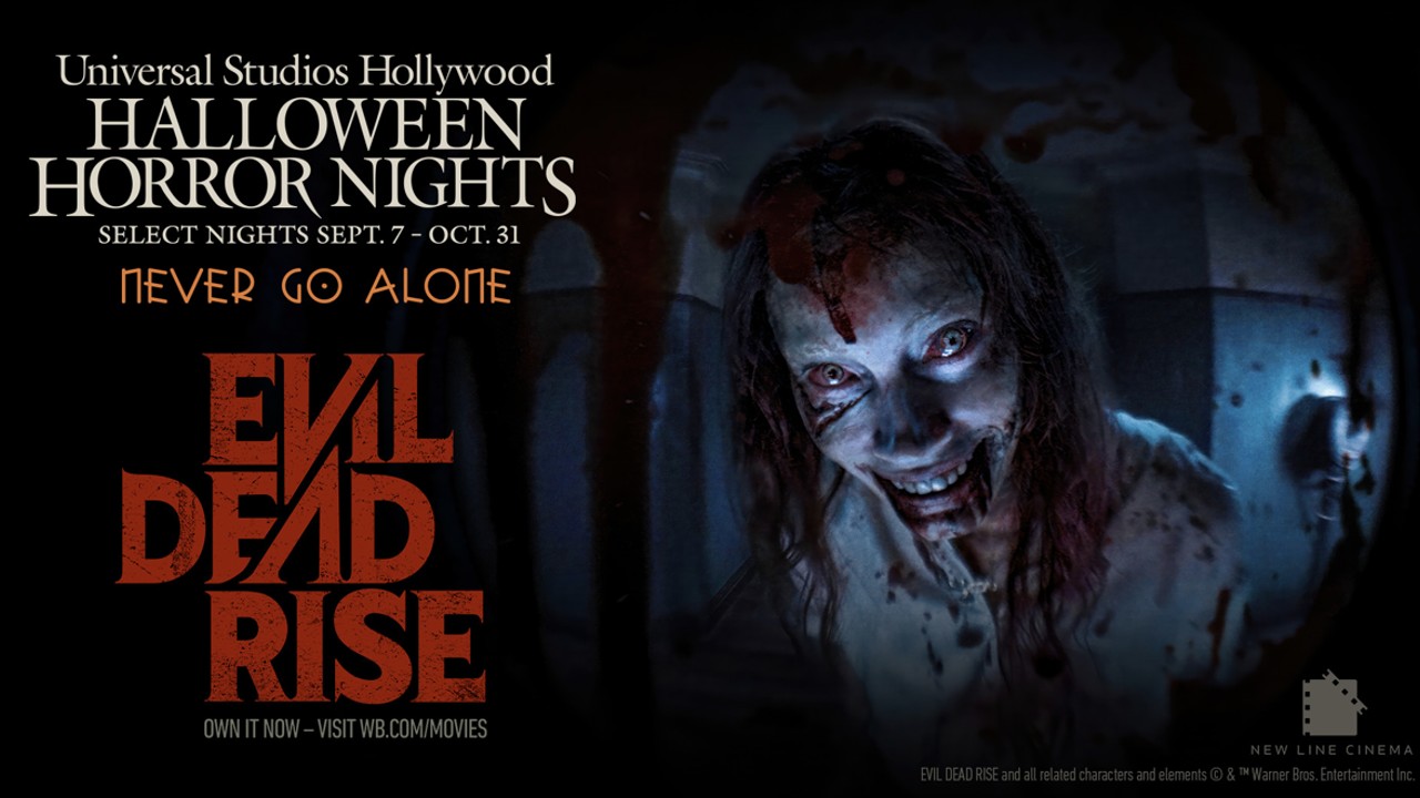 Halloween Horror Nights Hollywood Flyer with Evil Dead Rise monster