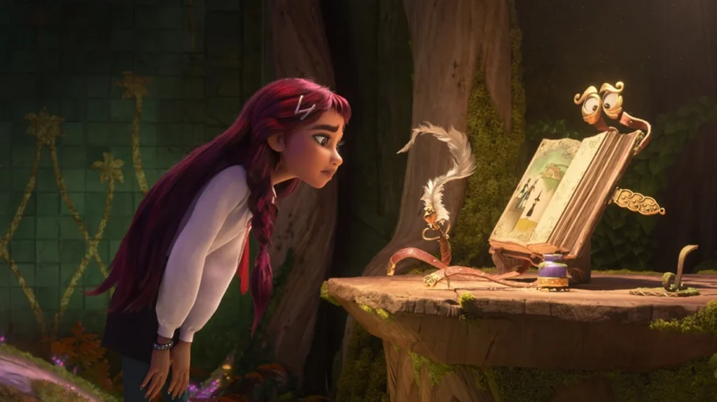 Disney's Hexed Movie Still - girl reading book on table