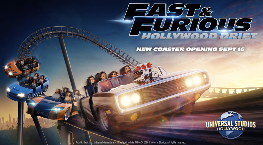 Fast & Furious: Hollywood Drift - art of the new Universal Studios roller cooaster